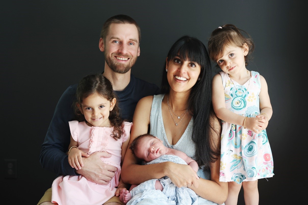 Dr. Neelam Patel, center, pictured with her family.